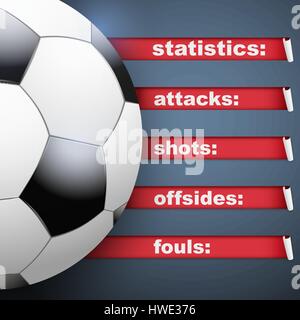 Background of Statistics Football Soccer Stock Vector