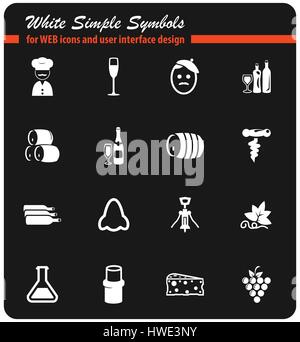 vineyard vector icons for user interface design Stock Vector