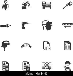 Job icon set for web sites and user interface Stock Vector