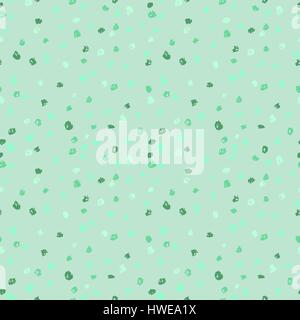 Seamless green ink dots pattern. Vector grunge background. Vector illustration. Stock Vector