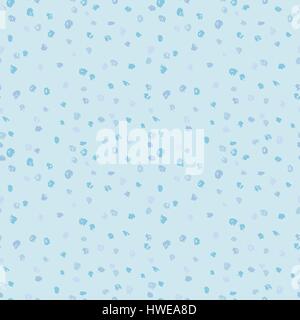 Seamless blue ink dots pattern. Vector grunge background. Vector illustration. Stock Vector