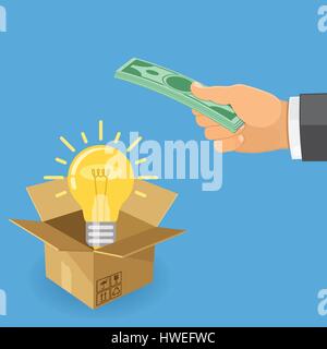 Money for idea Stock Vector