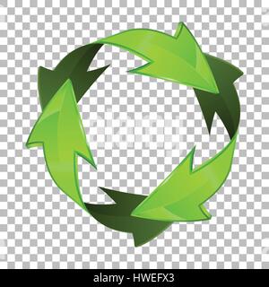 3D Recycling Symbol Stock Vector