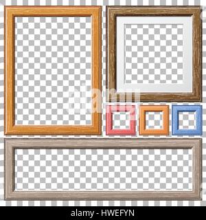 Collect Wooden Frames Stock Vector