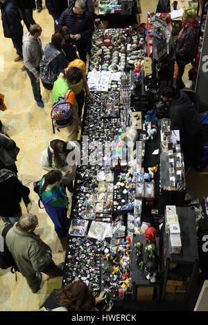 Stalls at Cardiff Comic Con 2017 at the Motorpoint arena Stock Photo