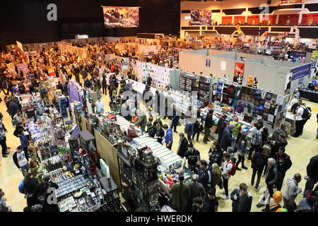 Stalls at Cardiff Comic Con 2017 at the Motorpoint arena Stock Photo