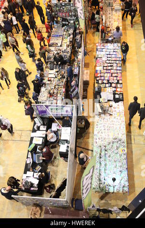 Stalls at Cardiff Comic Con 2017 at the Motorpoint arena Stock Photo