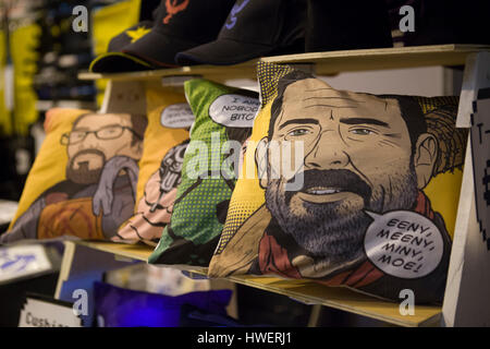 Stalls at Cardiff Comic Con 2017 at the Motorpoint arena Stock Photo