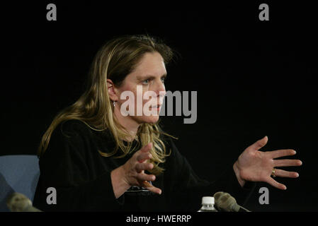 Jennifer Trosper, Jet Propulsion Laboratory mission manager for the Mars Rover Spirit talks about the latest developments on Mars during a press conference at the Jet Propulsion Laboratory in Pasadena, California on Wednesday, 21, January 2004. Photo by Francis Specker Stock Photo