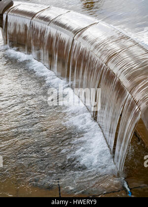 Cascade in the Fountain in Sheaf Square Sheffield South Yorkshire England Stock Photo