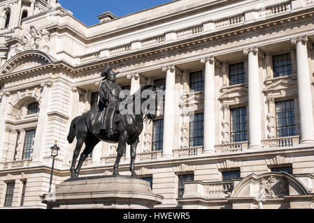 Duke Of Cambridge Statue, Whitehall, Westminster, London, UK Stock Photo