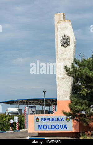 Tudora, Republic of Moldova, Moldavian-Ukrainian border crossing Stock Photo