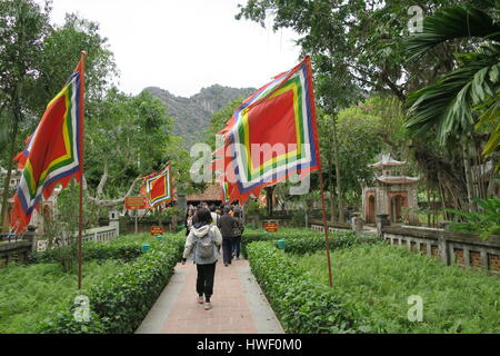 Temple of Lê Hoàn, posthumous name is Lê Đại Hành in Hoa Lư, ancient capital of Vietnam. Stock Photo