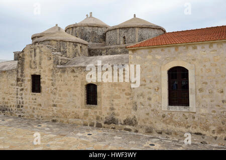 9th century Agia Paraskevi Byzantine Church, Geroskipou Square, Geroskipou, Paphos, Cyprus Stock Photo