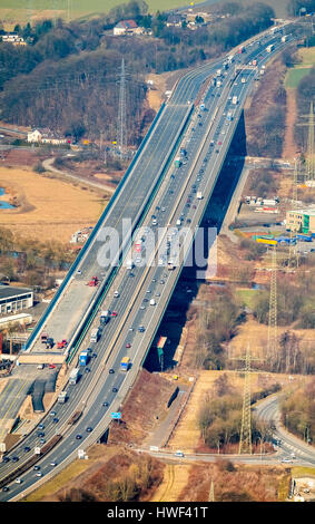 Construction Lenne Viaduct, Highway A45, Hagen, Ruhr, Nordrhein-Westfalen, Germany Stock Photo