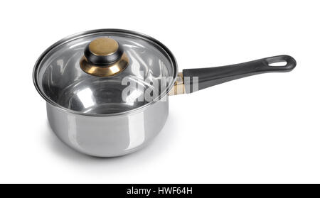 Deep frying pan on isolated on white background Stock Photo