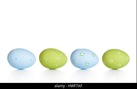 Easter Eggs Isolated on White Background Stock Photo
