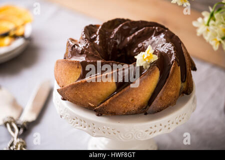 Czech spiral bundt cake - Babovka Stock Photo