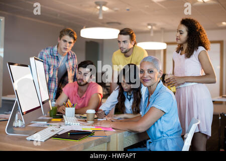 Creative business team discussing Stock Photo