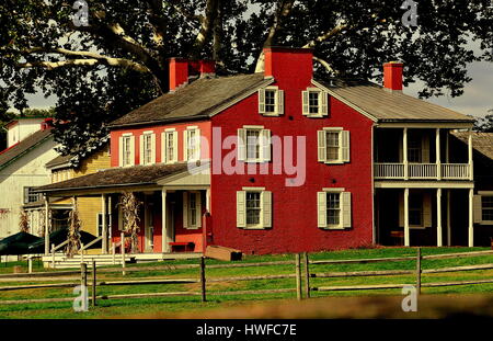 Lancaster, Pennsylvania - October 14, 2015:  1856 Landis Valley House Hotel built by Jacob Landis, Jr. at the Landis Valley Village and Farm Museum Stock Photo