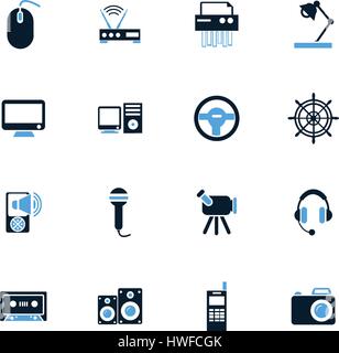 Devices icon set for web sites and user interface Stock Vector