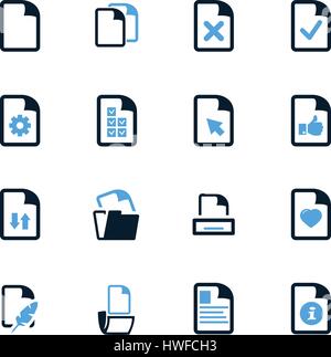 Documents icon set for web sites and user interface Stock Vector Image ...