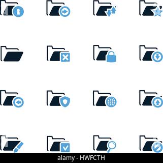 Folders icon set for web sites and user interface Stock Vector