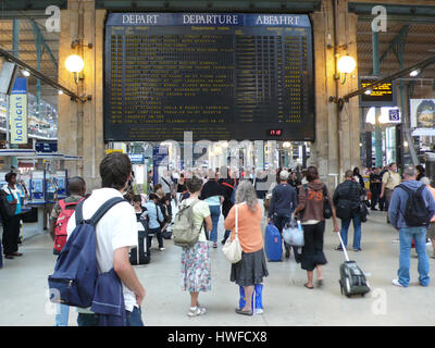 trainstation Gare du nord in Paris Stock Photo