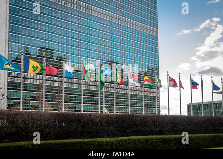 United Nations Headquarters - New York, USA Stock Photo