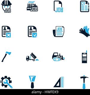 Job icon set for web sites and user interface Stock Vector