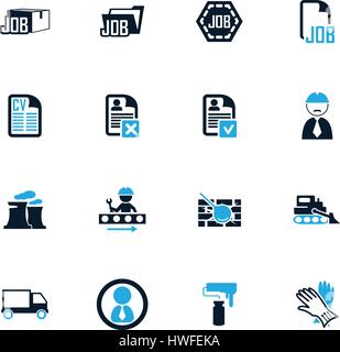 Job icon set for web sites and user interface Stock Vector