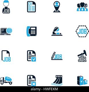 Job icon set for web sites and user interface Stock Vector