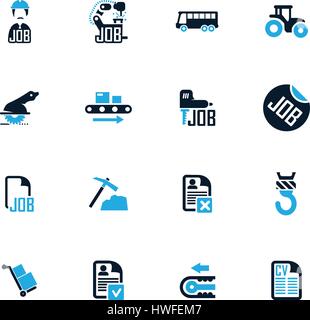 Job icon set for web sites and user interface Stock Vector