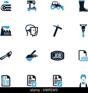 Job icon set for web sites and user interface Stock Vector