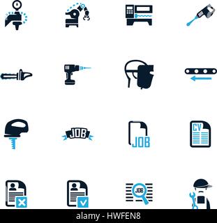 Job icon set for web sites and user interface Stock Vector