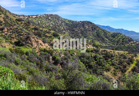 Sweeping view of the Shelf Road Trail in Ojai Stock Photo