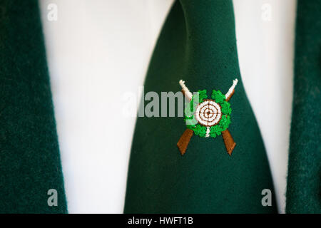 Leverkusen, Germany. 12th Mar, 2017. Details of a Schutterij uniform, photographed at the national representatives meeting of the Catholic Civic Guard ('Katholische Schuetzen') of Germany in Leverkusen, Germany, 12 March 2017. After ongoing debates, the Catholic Civic Guard wants to open up to Muslims and change their handling of homosexuals. Photo: Rolf Vennenbernd/dpa/Alamy Live News Stock Photo
