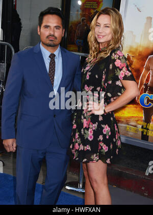 Los Angeles, USA. 20th Mar, 2017. Michael Pena, Wife Brie Shaffer 079 arriving at the CHIPS Premiere at the TCL Chinese Theatre in Los Angeles. March 20, 2017. Credit: Tsuni/USA/Alamy Live News Stock Photo