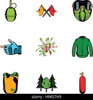 Red ball paintball icon, cartoon style Stock Vector Image & Art - Alamy