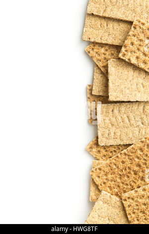 The healthy crispbread isolated on white background. Stock Photo
