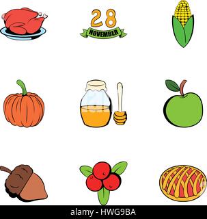 Turkey icons set, cartoon style Stock Vector Image & Art - Alamy
