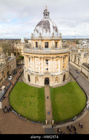 Radcliffe Camera, Oxford, seen from the University Church roof, Oxford, UK Stock Photo