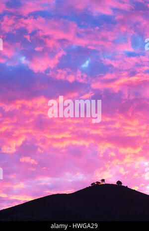 Sunset South Africa, with dramatic sky and dramatic clouds, Signal Hill, Cape Town, South Africa Stock Photo