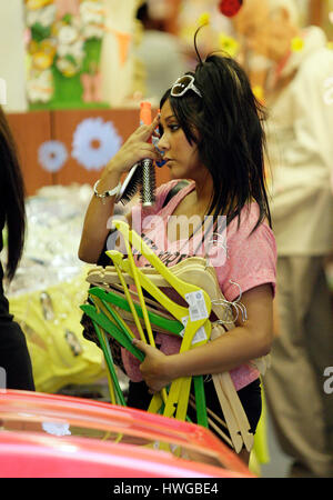 Nicole 'Snooki' Polizzi buys hangers at the 99 Cent store during the fourth season of MTV's 'Jersey Shore' in Florence, Italy,  on May 14, 2011. Photo by Francis Specker Stock Photo