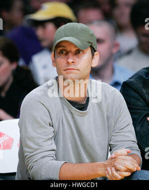 Tobey Maguire at the Lakers basketball game in Los Angeles, California USA on November 8, 2009. Photo by Francis Specker Stock Photo