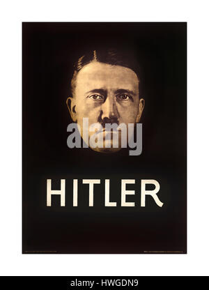 Graphic 1930's Propaganda election poster for NSDAP Adolf Hitler Stock Photo