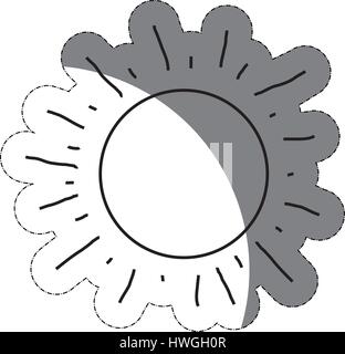 sun shape icon over white background. vector illustration Stock Vector