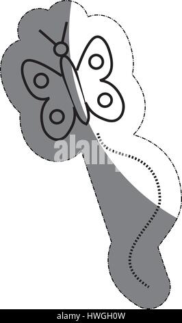 butterfly icon over white background, vector illustration Stock Vector ...