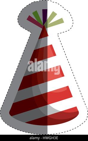 party hat icon over white background. colorful design. vector illustration Stock Vector