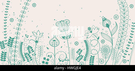 Floral Line Patterns (FloralLinePatterns) Stock Photo